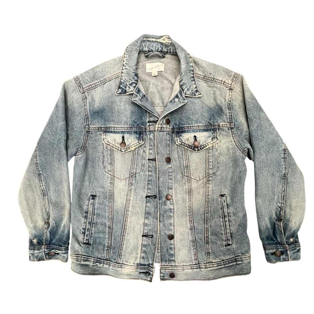 Universal Thread Distressed Light Blue Denim Jack… - image 2